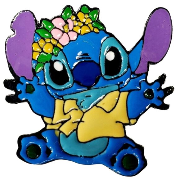None Jewelry - Stitch Hawaiian Lapel Pin Floral Wreath Shirt Brooch Badge Accessories Jewelry